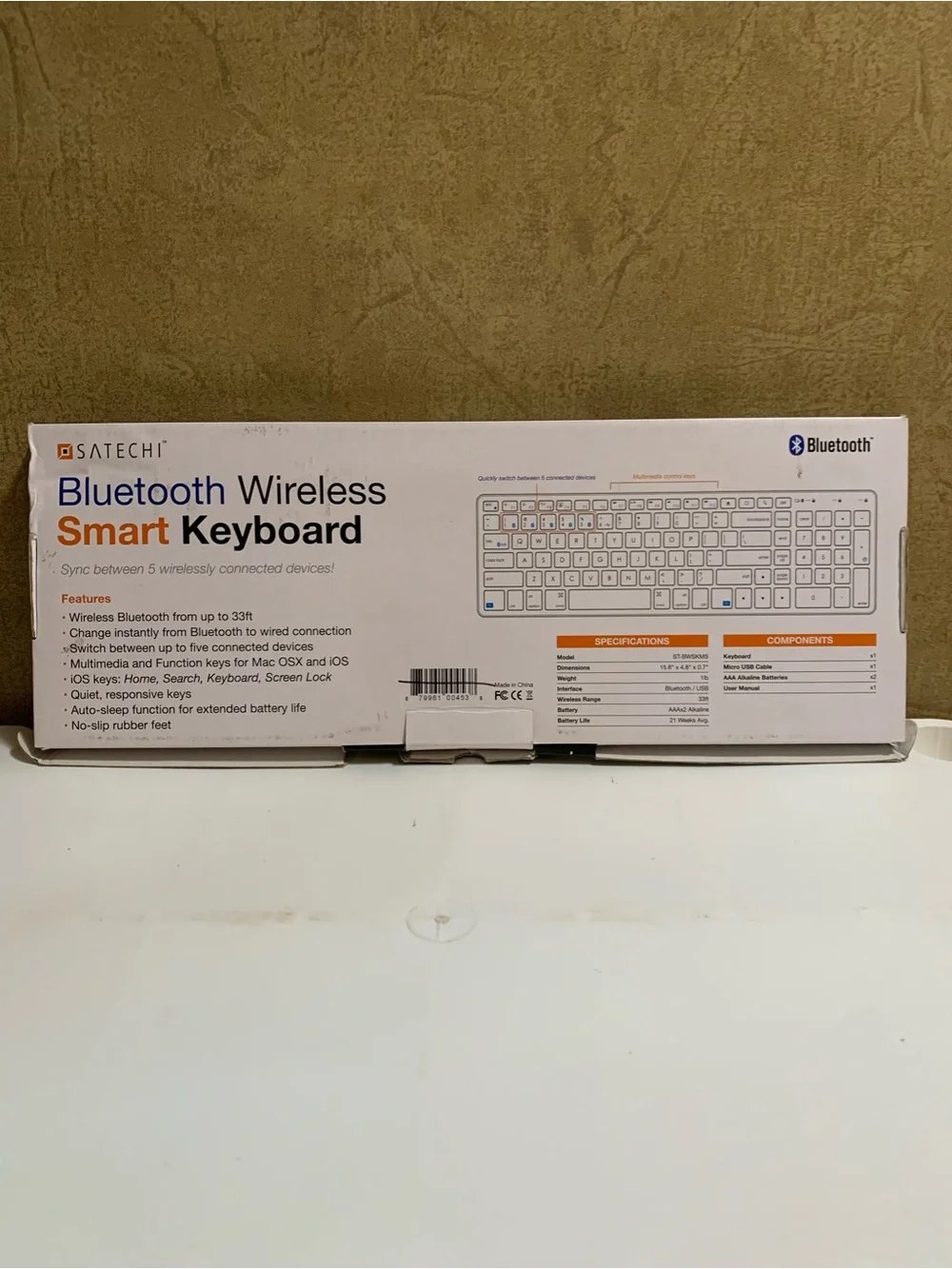 Satechi Bluetooth Wireless Smart Keyboard ST-BWSKMS NEW in Box